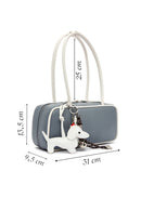 Kadın Mavi Aksesuarlı Omuz Çantası | Derimod Kadın Mavi Aksesuarlı Omuz Çantası | Derimod