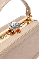 Kadın Bej Uzun Askılı Taşlı Mini Çapraz Çanta | Derimod Kadın Bej Uzun Askılı Taşlı Mini Çapraz Çanta | Derimod