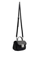 Kadın Siyah Uzun Askılı Taşlı Mini Kol Çantası | Derimod Kadın Siyah Uzun Askılı Taşlı Mini Kol Çantası | Derimod