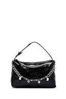 Kadın Siyah Uzun Askılı Zincir Detaylı Omuz Çantası | Derimod Kadın Siyah Uzun Askılı Zincir Detaylı Omuz Çantası | Derimod