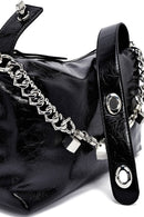 Kadın Siyah Uzun Askılı Zincir Detaylı Omuz Çantası | Derimod Kadın Siyah Uzun Askılı Zincir Detaylı Omuz Çantası | Derimod