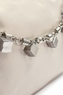 Kadın Bej Uzun Askılı Zincir Detaylı Omuz Çantası | Derimod Kadın Bej Uzun Askılı Zincir Detaylı Omuz Çantası | Derimod