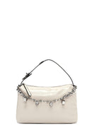 Kadın Bej Uzun Askılı Zincir Detaylı Omuz Çantası | Derimod Kadın Bej Uzun Askılı Zincir Detaylı Omuz Çantası | Derimod