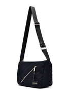 Kadın Siyah Kumaş Çapraz Çanta | Derimod Kadın Siyah Kumaş Çapraz Çanta | Derimod