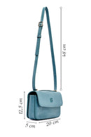 Kadın Mavi Baskılı Uzun Askılı Çapraz Çanta | Derimod Kadın Mavi Baskılı Uzun Askılı Çapraz Çanta | Derimod