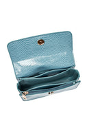 Kadın Mavi Baskılı Uzun Askılı Çapraz Çanta | Derimod Kadın Mavi Baskılı Uzun Askılı Çapraz Çanta | Derimod