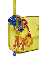 Women's Yellow Printed Long Strap Crossbody Bag | Derimod Women's Yellow Printed Long Strap Crossbody Bag | Derimod