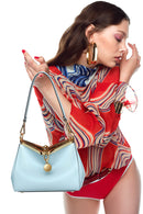 Kadın Mavi Uzun Askılı Kol Çantası | Derimod Kadın Mavi Uzun Askılı Kol Çantası | Derimod