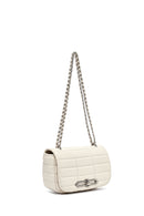 Women's Cream Long Strap Quilted Mini Crossbody Bag | Derimod Women's Cream Long Strap Quilted Mini Crossbody Bag | Derimod