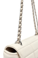 Women's Cream Long Strap Quilted Mini Crossbody Bag | Derimod Women's Cream Long Strap Quilted Mini Crossbody Bag | Derimod