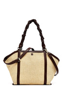 Kadın Bej Uzun Askılı Hasır Kol Çantası | Derimod Kadın Bej Uzun Askılı Hasır Kol Çantası | Derimod