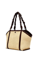 Kadın Bej Uzun Askılı Hasır Kol Çantası | Derimod Kadın Bej Uzun Askılı Hasır Kol Çantası | Derimod