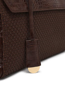 Kadın Kahverengi Uzun Askılı Desenli Kol Çantası | Derimod Kadın Kahverengi Uzun Askılı Desenli Kol Çantası | Derimod