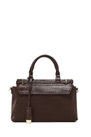 Kadın Kahverengi Uzun Askılı Desenli Kol Çantası | Derimod Kadın Kahverengi Uzun Askılı Desenli Kol Çantası | Derimod