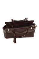 Kadın Kahverengi Uzun Askılı Desenli Kol Çantası | Derimod Kadın Kahverengi Uzun Askılı Desenli Kol Çantası | Derimod