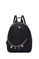 Women's Black Accessory Detailed Backpack | Derimod Women's Black Accessory Detailed Backpack | Derimod