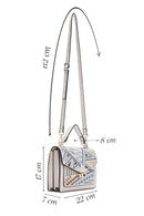 Women's Multi-Colored Printed Long Strap Shoulder Bag | Derimod Women's Multi-Colored Printed Long Strap Shoulder Bag | Derimod