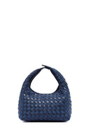 Women's Blue Long Strap Braided Mini Handbag | Derimod Women's Blue Long Strap Braided Mini Handbag | Derimod
