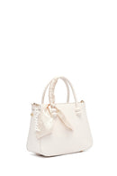 Kadın Beyaz Uzun Askılı Aksesuarlı Kol Çantası | Derimod Kadın Beyaz Uzun Askılı Aksesuarlı Kol Çantası | Derimod