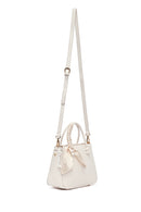 Kadın Beyaz Uzun Askılı Aksesuarlı Kol Çantası | Derimod Kadın Beyaz Uzun Askılı Aksesuarlı Kol Çantası | Derimod