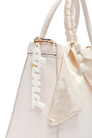 Kadın Beyaz Uzun Askılı Aksesuarlı Kol Çantası | Derimod Kadın Beyaz Uzun Askılı Aksesuarlı Kol Çantası | Derimod