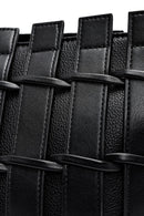 Kadın Siyah Uzun Askılı Örgü Kol Çantası | Derimod Kadın Siyah Uzun Askılı Örgü Kol Çantası | Derimod