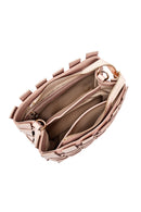 Women's Pink Long Strap Knitted Shoulder Bag | Derimod Women's Pink Long Strap Knitted Shoulder Bag | Derimod