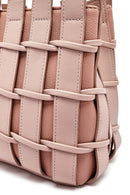 Women's Pink Long Strap Knitted Shoulder Bag | Derimod Women's Pink Long Strap Knitted Shoulder Bag | Derimod