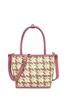 Women Pink Woven Shoulder Bag | Derimod Women Pink Woven Shoulder Bag | Derimod