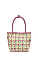 Women Pink Woven Shoulder Bag | Derimod Women Pink Woven Shoulder Bag | Derimod
