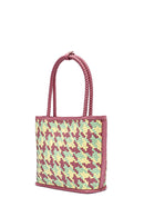 Women Pink Woven Shoulder Bag | Derimod Women Pink Woven Shoulder Bag | Derimod