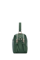 Women's Green Printed Long Shoulder Bag | Derimod Women's Green Printed Long Shoulder Bag | Derimod