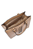 Kadın Kahverengi Uzun Askılı Desenli Kol Çantası | Derimod Kadın Kahverengi Uzun Askılı Desenli Kol Çantası | Derimod