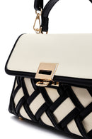 Kadın Bej Uzun Askılı Desenli Kol Çantası | Derimod Kadın Bej Uzun Askılı Desenli Kol Çantası | Derimod