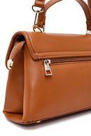 Kadın Taba Uzun Askılı Desenli Kol Çantası | Derimod Kadın Taba Uzun Askılı Desenli Kol Çantası | Derimod