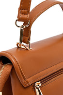 Kadın Taba Uzun Askılı Desenli Kol Çantası | Derimod Kadın Taba Uzun Askılı Desenli Kol Çantası | Derimod