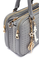 Kadın Gri Uzun Askılı Baskılı Klasik Kol Çantası | Derimod Kadın Gri Uzun Askılı Baskılı Klasik Kol Çantası | Derimod