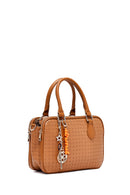 Women's Brown Long Strap Printed Classic Shoulder Bag | Derimod Women's Brown Long Strap Printed Classic Shoulder Bag | Derimod