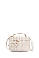Kadın Bej Uzun Askılı Örgü Çapraz Çanta | Derimod Kadın Bej Uzun Askılı Örgü Çapraz Çanta | Derimod