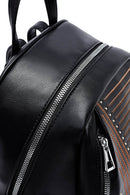 Kadın Siyah Baskılı Sırt Çantası | Derimod Kadın Siyah Baskılı Sırt Çantası | Derimod