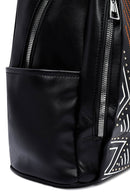 Kadın Siyah Baskılı Sırt Çantası | Derimod Kadın Siyah Baskılı Sırt Çantası | Derimod