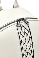 Women's Beige Patterned Backpack | Derimod Women's Beige Patterned Backpack | Derimod