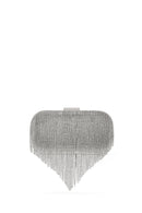 Kadın Gümüş Uzun Zincir Askılı Taşlı Abiye Mini Portföy Çanta | Derimod Kadın Gümüş Uzun Zincir Askılı Taşlı Abiye Mini Portföy Çanta | Derimod