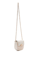 Kadın Krem Uzun Askılı Örgülü Mini Çapraz Çanta | Derimod Kadın Krem Uzun Askılı Örgülü Mini Çapraz Çanta | Derimod