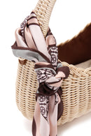 Women's Beige Long Straw Mini Crossbody Bag | Derimod Women's Beige Long Straw Mini Crossbody Bag | Derimod