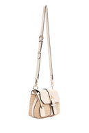 Women's White Long Straw Shoulder Bag | Derimod Women's White Long Straw Shoulder Bag | Derimod