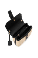 Women's Black Long Strap Straw Shoulder Bag | Derimod Women's Black Long Strap Straw Shoulder Bag | Derimod