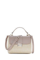 Women's Cream Long Strap Straw Handle Bag | Derimod Women's Cream Long Strap Straw Handle Bag | Derimod