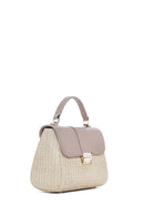 Women's Cream Long Strap Straw Handle Bag | Derimod Women's Cream Long Strap Straw Handle Bag | Derimod