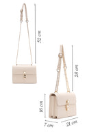 Women's Cream Long Chain Strap Mini Classic Crossbody Bag | Derimod Women's Cream Long Chain Strap Mini Classic Crossbody Bag | Derimod